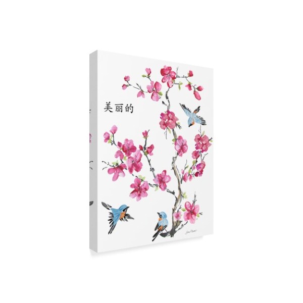 Jean Plout 'Cherry Blossom Beautiful Birds' Canvas Art,35x47